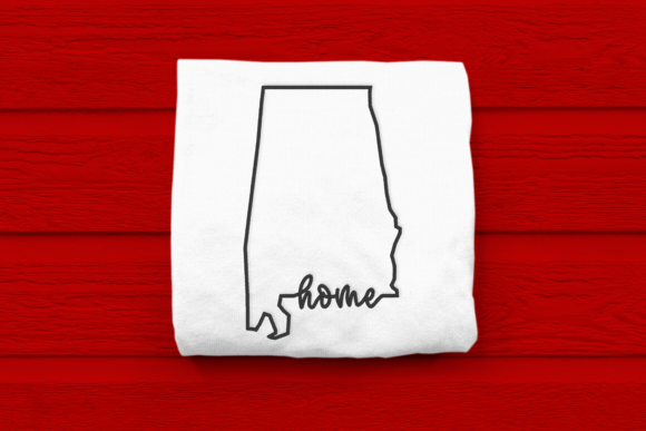 Alabama Home State Outline