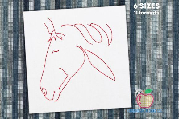 Beautiful Horse in Brown Color Line Art