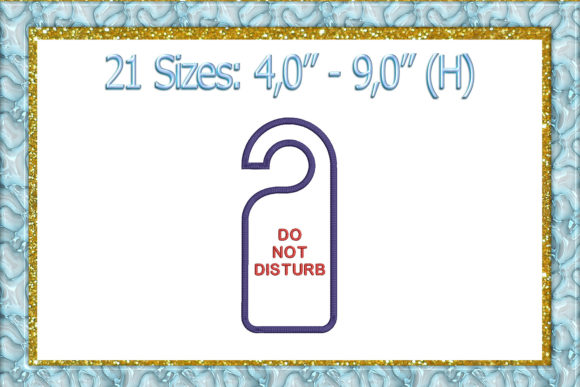 Do Not Disturb Door Hanger ITH Applique