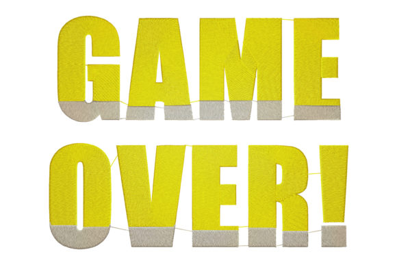 Game Over Sign: A Playful Holiday Embroidery Staple