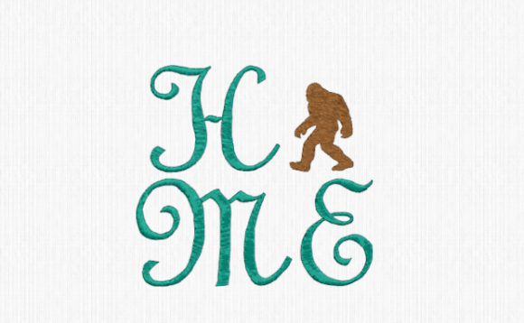 Home Bigfoot Embroidery Design
