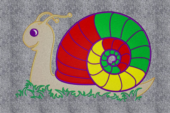 Multicolor Snail: A Playful, Practical Embroidery Design