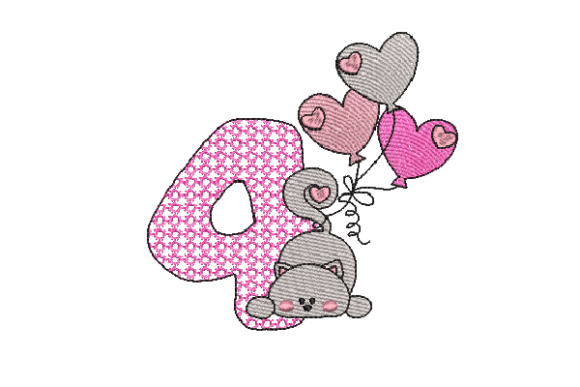 Number 4 Cat Sketch