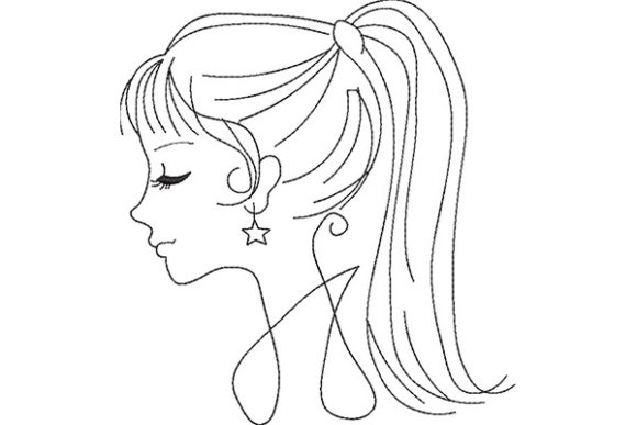 Outlined Portrait of a Lady