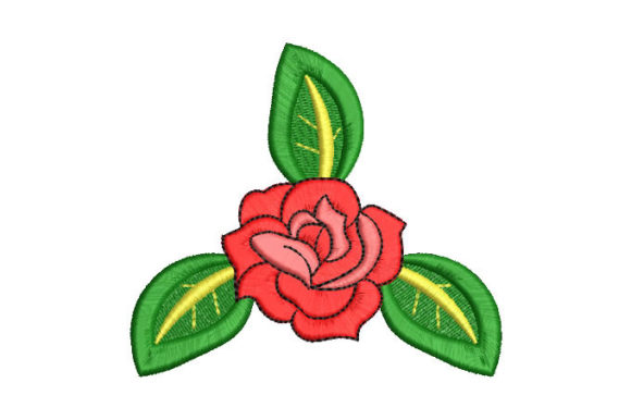 Rose with Green Branches