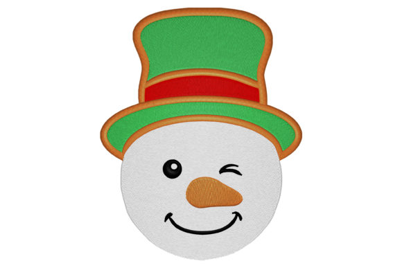 Snowman Head: A Charming, Practical Christmas Embroidery Design