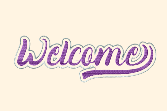 Welcome Purple Vintage