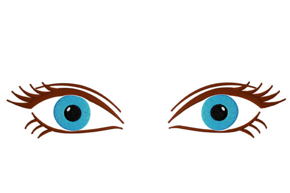 Woman Eyes Embroidery Design
